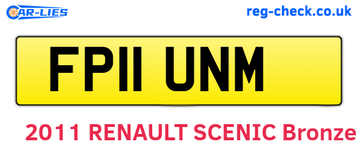 FP11UNM are the vehicle registration plates.