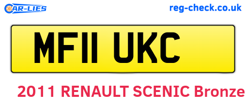 MF11UKC are the vehicle registration plates.