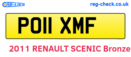 PO11XMF are the vehicle registration plates.