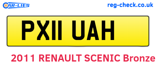 PX11UAH are the vehicle registration plates.