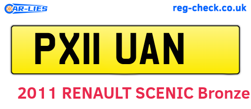 PX11UAN are the vehicle registration plates.