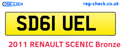 SD61UEL are the vehicle registration plates.