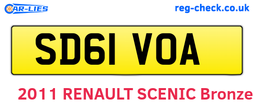 SD61VOA are the vehicle registration plates.