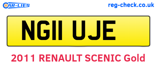 NG11UJE are the vehicle registration plates.