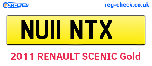 NU11NTX are the vehicle registration plates.
