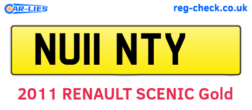 NU11NTY are the vehicle registration plates.
