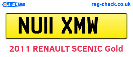NU11XMW are the vehicle registration plates.