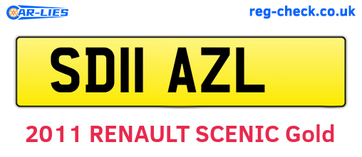 SD11AZL are the vehicle registration plates.