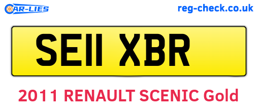 SE11XBR are the vehicle registration plates.