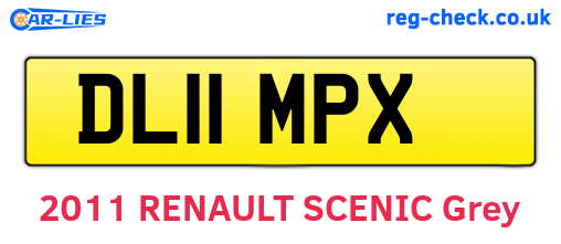DL11MPX are the vehicle registration plates.