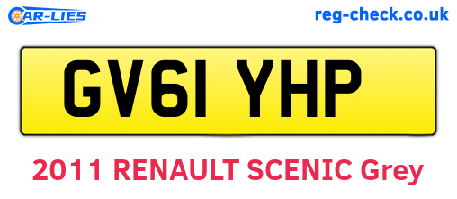GV61YHP are the vehicle registration plates.