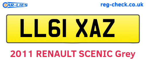 LL61XAZ are the vehicle registration plates.