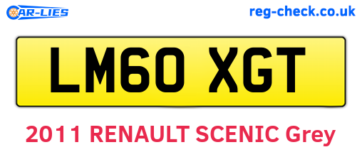 LM60XGT are the vehicle registration plates.