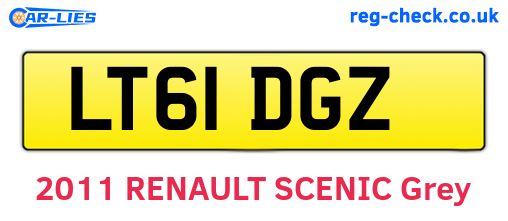 LT61DGZ are the vehicle registration plates.