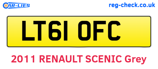LT61OFC are the vehicle registration plates.
