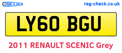 LY60BGU are the vehicle registration plates.