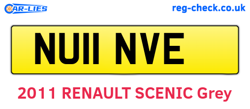 NU11NVE are the vehicle registration plates.