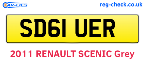 SD61UER are the vehicle registration plates.