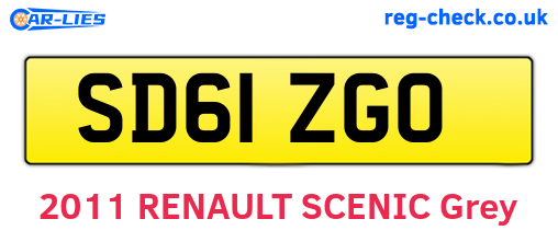 SD61ZGO are the vehicle registration plates.