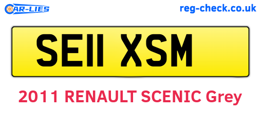 SE11XSM are the vehicle registration plates.