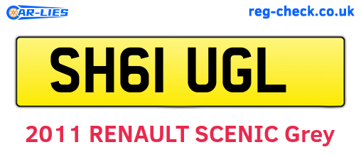 SH61UGL are the vehicle registration plates.