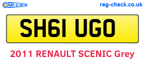 SH61UGO are the vehicle registration plates.