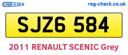 SJZ6584 are the vehicle registration plates.