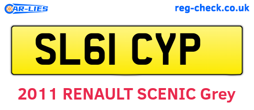 SL61CYP are the vehicle registration plates.
