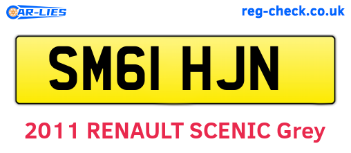 SM61HJN are the vehicle registration plates.