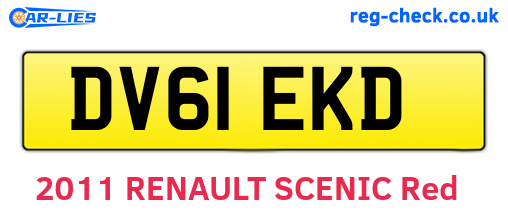 DV61EKD are the vehicle registration plates.