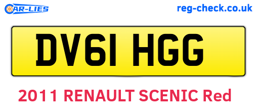 DV61HGG are the vehicle registration plates.
