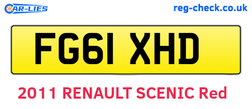 FG61XHD are the vehicle registration plates.
