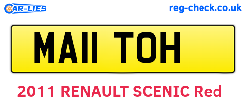 MA11TOH are the vehicle registration plates.