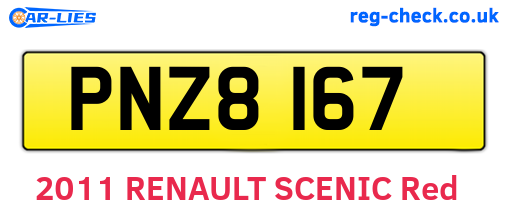 PNZ8167 are the vehicle registration plates.