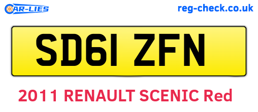 SD61ZFN are the vehicle registration plates.