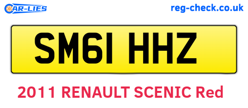 SM61HHZ are the vehicle registration plates.