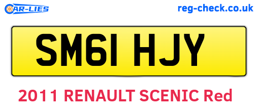SM61HJY are the vehicle registration plates.