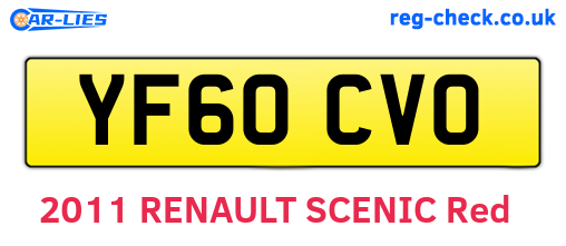 YF60CVO are the vehicle registration plates.
