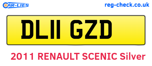 DL11GZD are the vehicle registration plates.