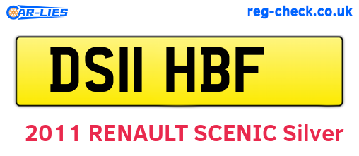 DS11HBF are the vehicle registration plates.