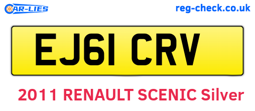 EJ61CRV are the vehicle registration plates.