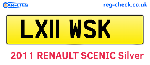 LX11WSK are the vehicle registration plates.