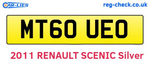 MT60UEO are the vehicle registration plates.