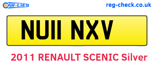 NU11NXV are the vehicle registration plates.