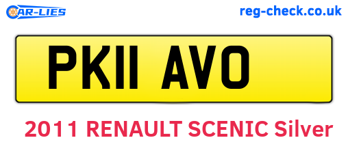 PK11AVO are the vehicle registration plates.