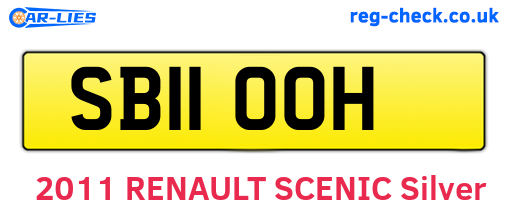 SB11OOH are the vehicle registration plates.
