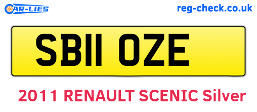 SB11OZE are the vehicle registration plates.