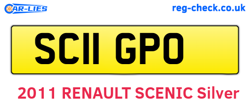 SC11GPO are the vehicle registration plates.