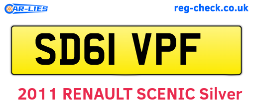 SD61VPF are the vehicle registration plates.