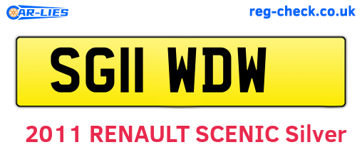 SG11WDW are the vehicle registration plates.